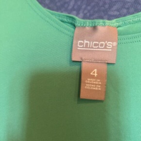 Chico's 4 Lotus Leaf Green Microfeel Silky Tank NWT - Picture 3 of 3